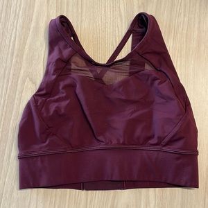 Lululemon High Neck Maroon Sports Bra size 4